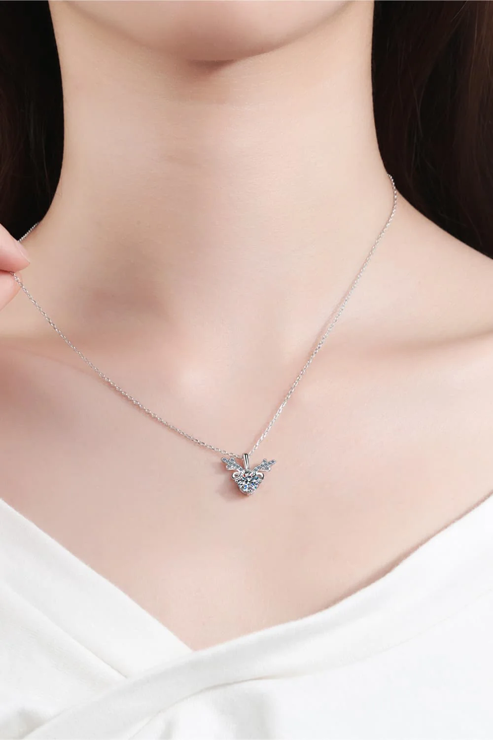 1 Carat Moissanite 925 Sterling Silver Necklace - Image 4