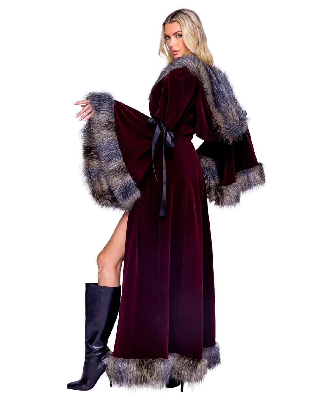 2 Pc Deluxe Red Riding Hood Halloween Cosplay Costume - Image 2