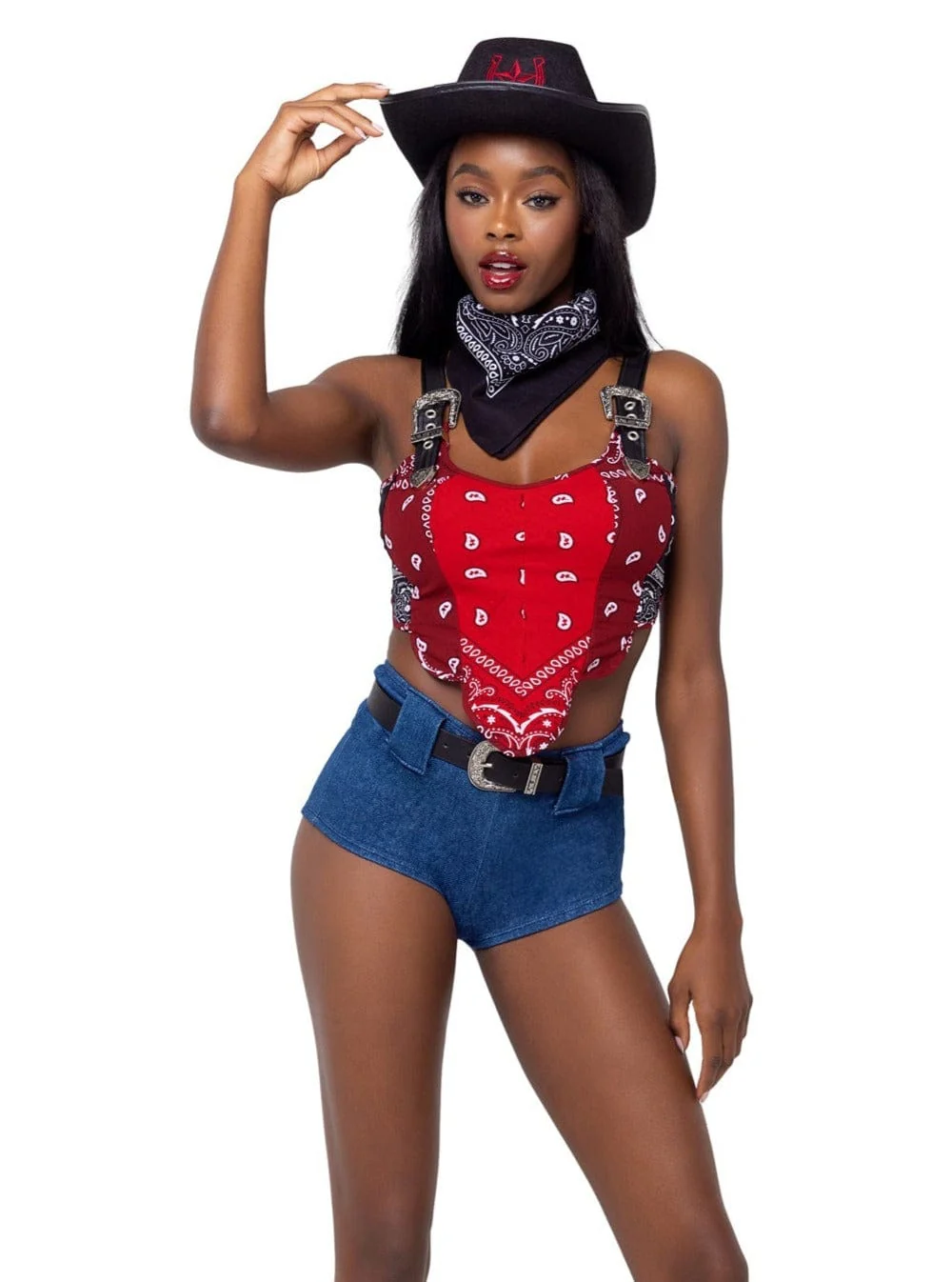 4 Pc Western Cowgirl Cosplay Costume Set
