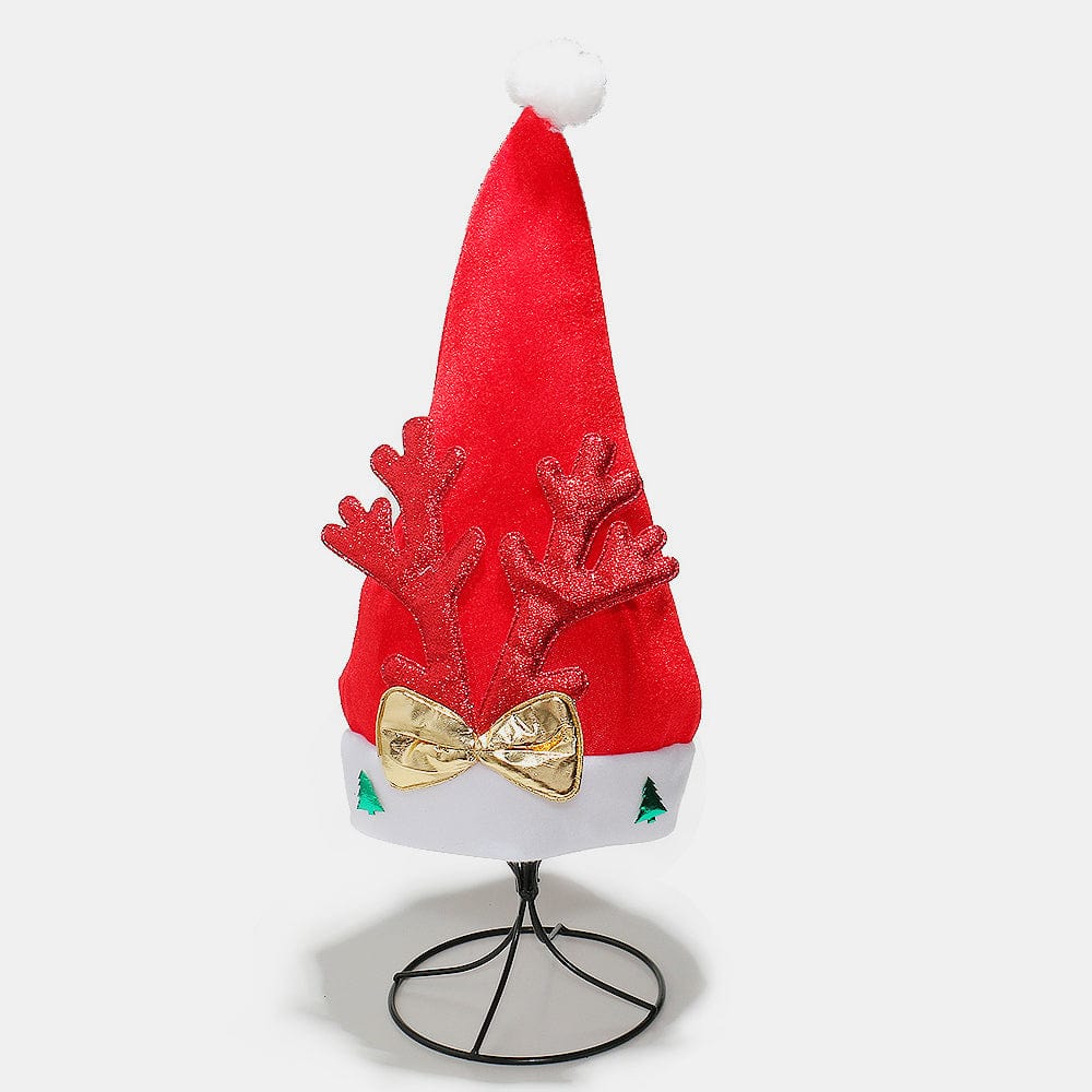 Holiday 2 Piece Reindeer Antler Christmas Hat with pompom - Image 2
