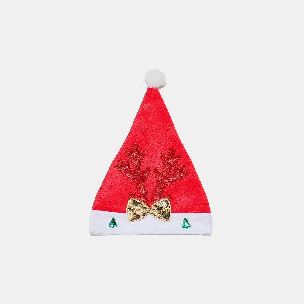 Holiday 2 Piece Reindeer Antler Christmas Hat with pompom - Image 4