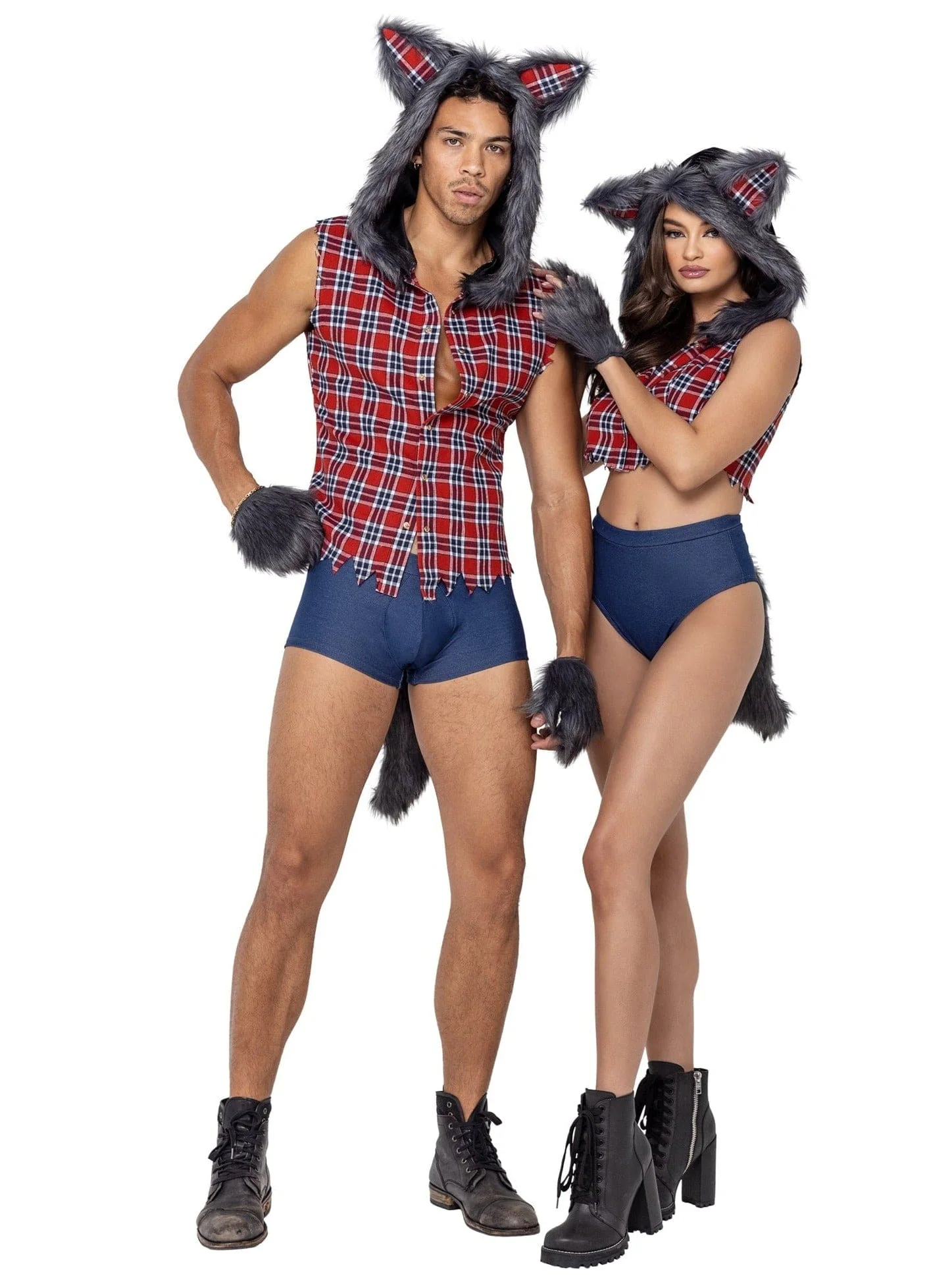 3 Pc Men's Full Moon Werewolf Halloween Cosplay Costume - Image 3