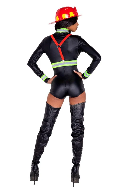 3pc Hot Fire Woman Halloween Cosplay Costume - Image 2