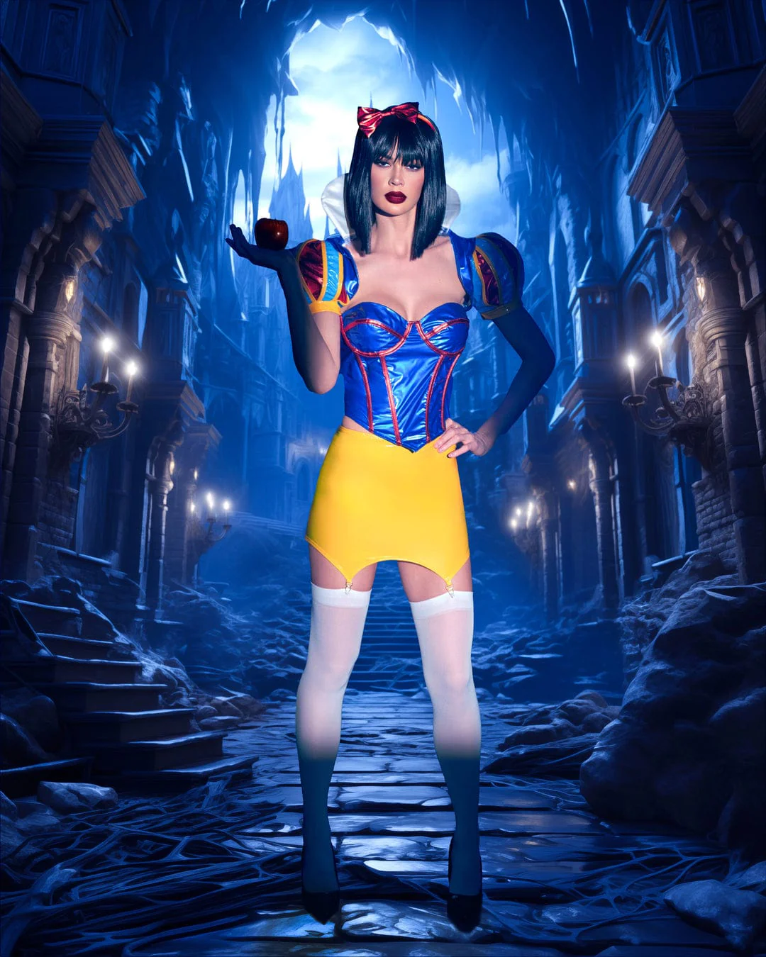 4 Pc Enchanted Forest Vixen Halloween Cosplay Costume