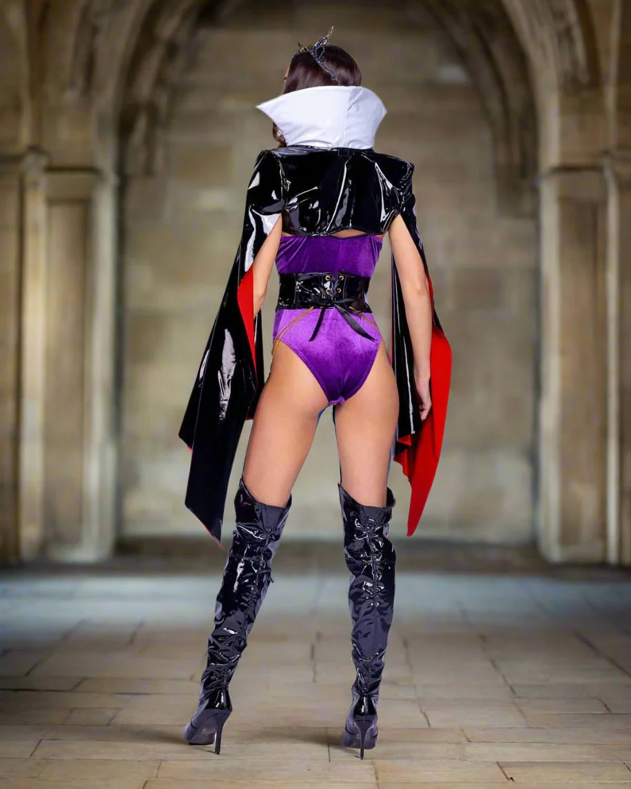 4 Pc Evil Queen Halloween Cosplay Costume - Image 2
