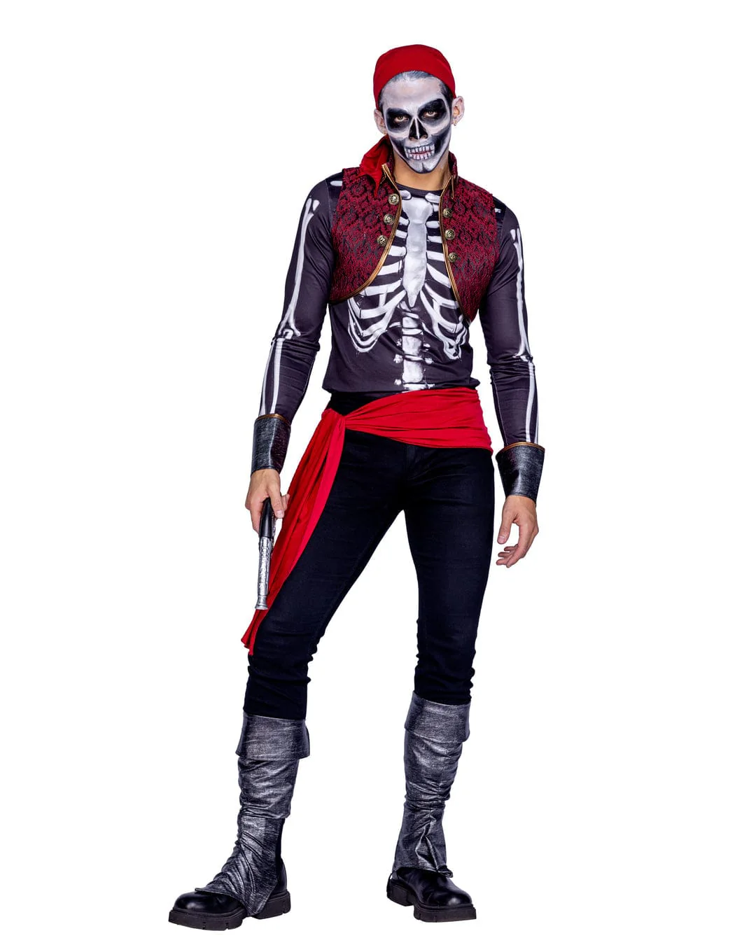 4 Pc Men's Pirates Curse Halloween Cosplay Costume
