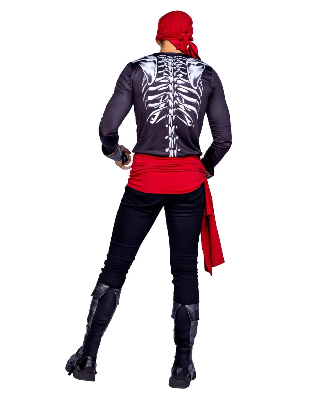 4 Pc Men's Pirates Curse Halloween Cosplay Costume - Image 2