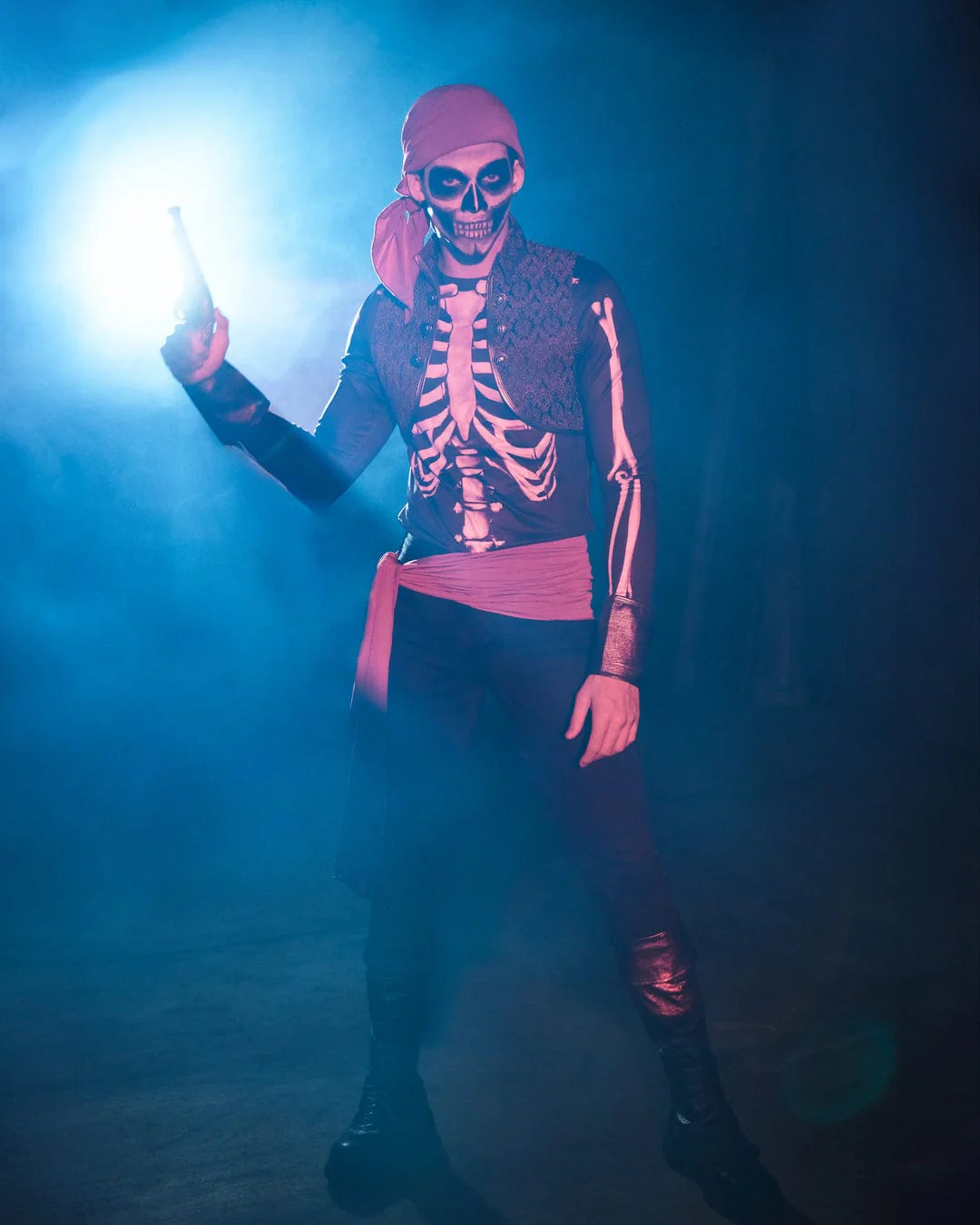 4 Pc Men's Pirates Curse Halloween Cosplay Costume - Image 6