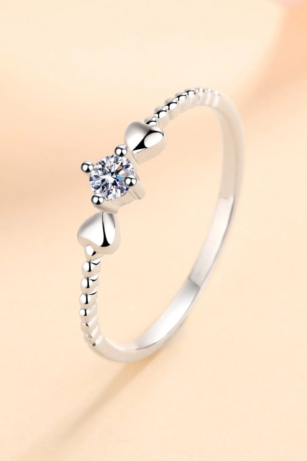 Adored Moissanite Heart 925 Sterling Silver Ring - Image 2