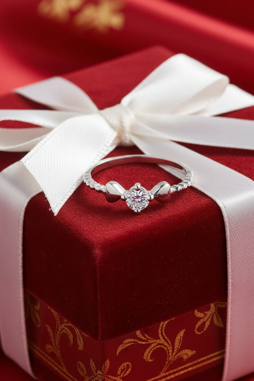 Adored Moissanite Heart 925 Sterling Silver Ring - Image 5