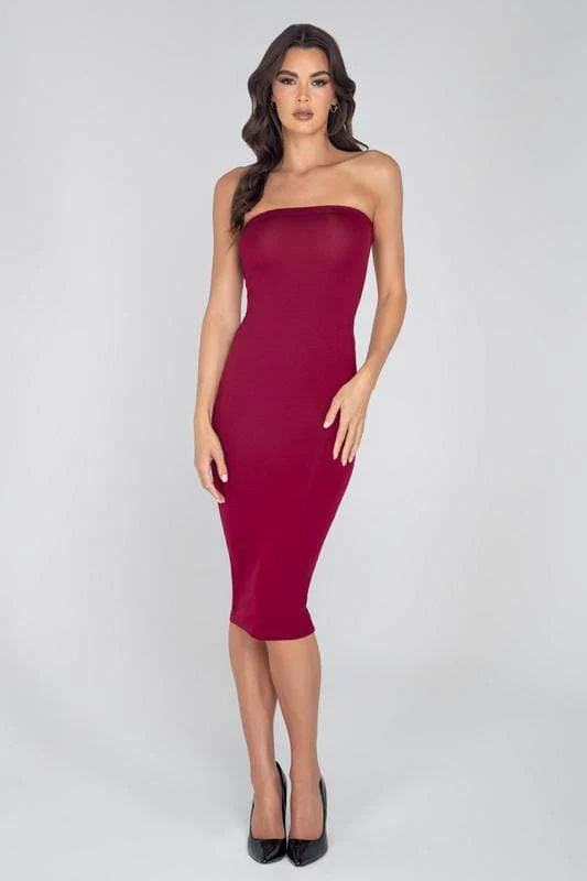 Black Bandeau Maxi Length Dress (Many colors available) - Image 7