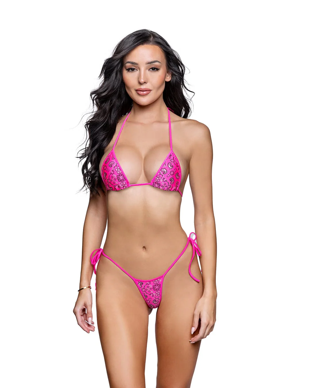 Camouflage Iridescent Micro Triangle Top & Tie Side G-String Thong Bottom Festival Ravewea - Image 2