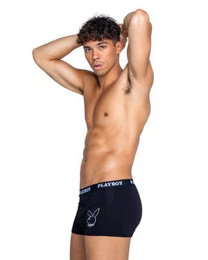 Black Men’s Playboy Tuxedo Ultra Soft Modal Boxer Underwear - Image 2