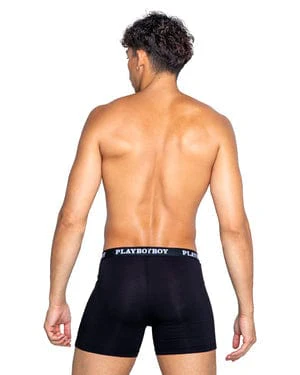 Black Men’s Playboy Tuxedo Ultra Soft Modal Classic Boxer Underwear - Image 2