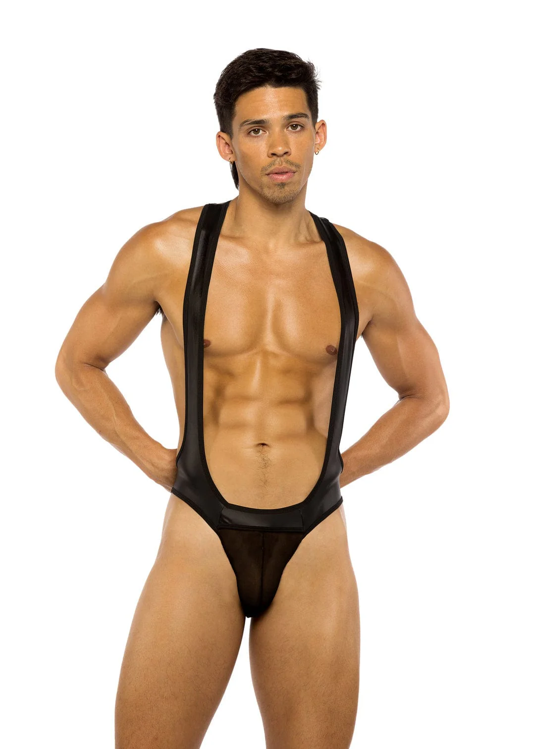 Black Men’s Wrestling Leotard Jockstrap Singlet Underwear