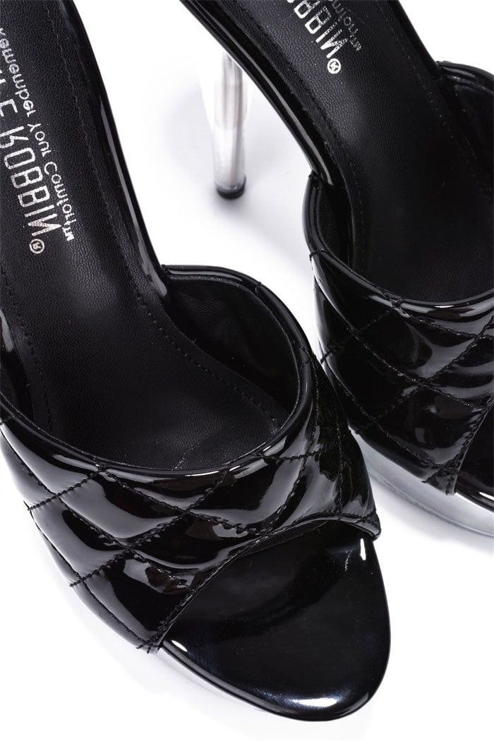 Black Patent Platform Heels by CAPE ROBBIN - Image 4