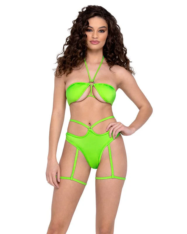 Black Tie Top Bikini Top Festival Ravewear (Many Colors Available) - Image 2