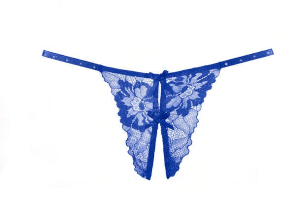 Blue Edgy Strappy Madelyn Baby Doll Lingerie - Image 4