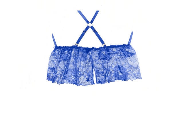 Blue Edgy Strappy Madelyn Baby Doll Lingerie - Image 5