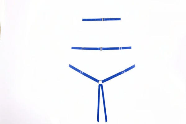 Blue Lilly Teddy with Rhinestone Straps Lingerie - Image 3