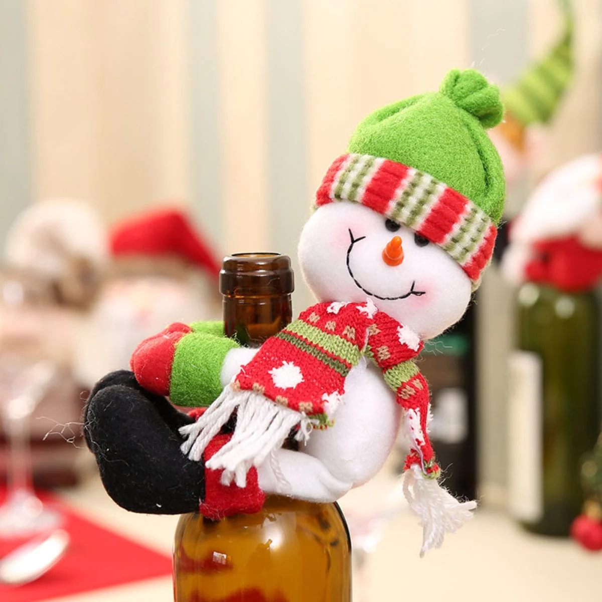 Christmas Doll Wine Bottle Decoration - Image 3
