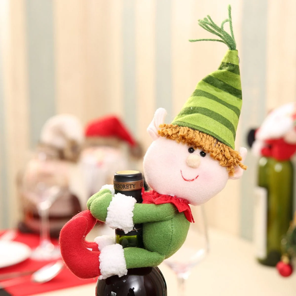 Christmas Doll Wine Bottle Decoration - Image 4
