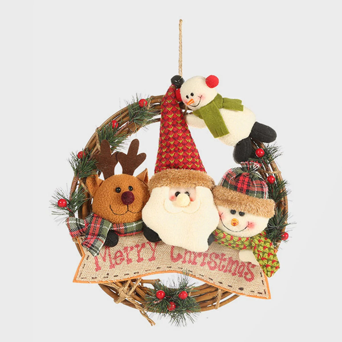 Christmas Doll Wreath Ornament - Image 2