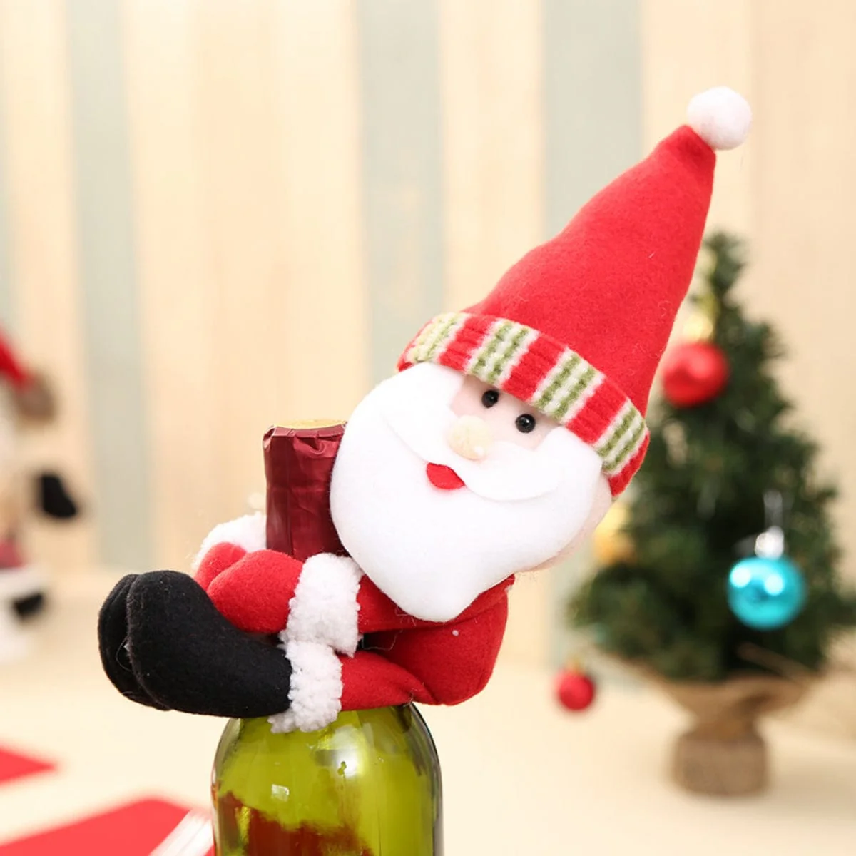 Christmas Gnome Wine Bottle Decoration - Image 2