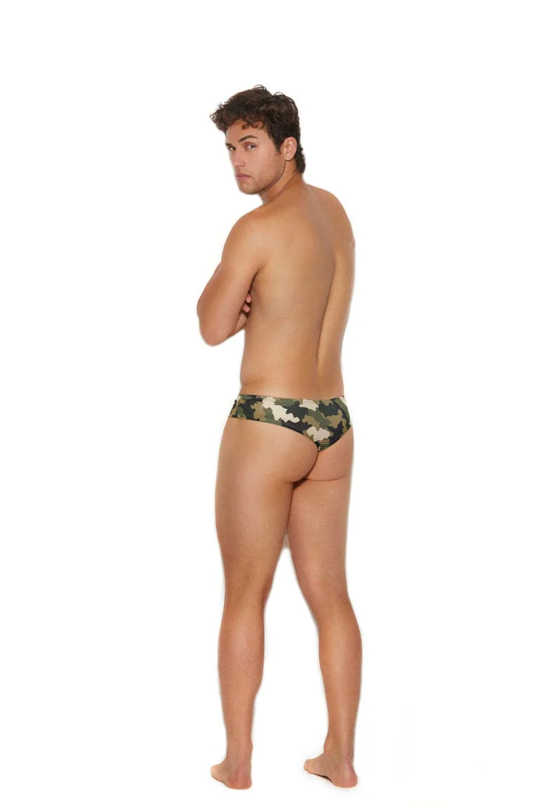 Men’s Sexy Camouflage Print Thong Back Brief Underwear - Image 2