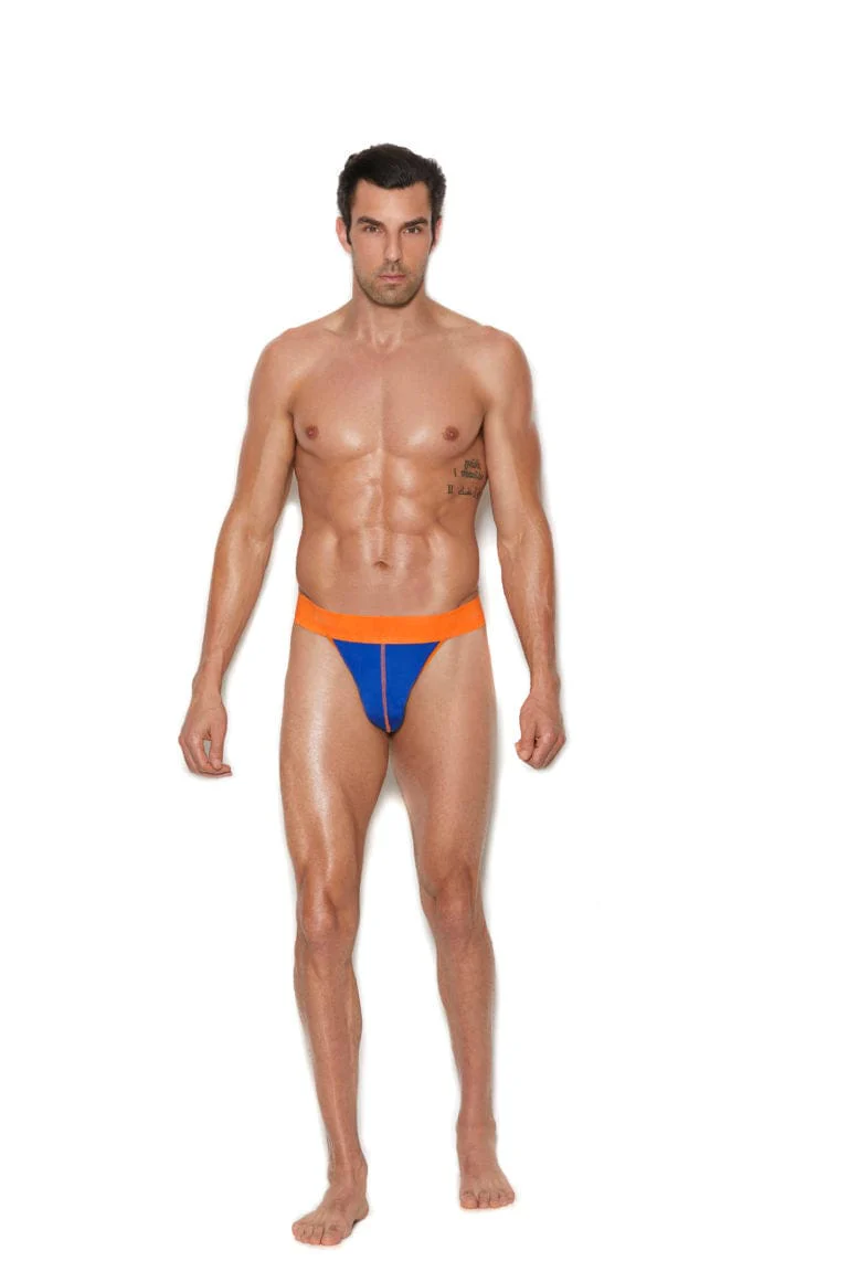 Men’s Sexy Blue Elastic Band Thong Brief Underwear