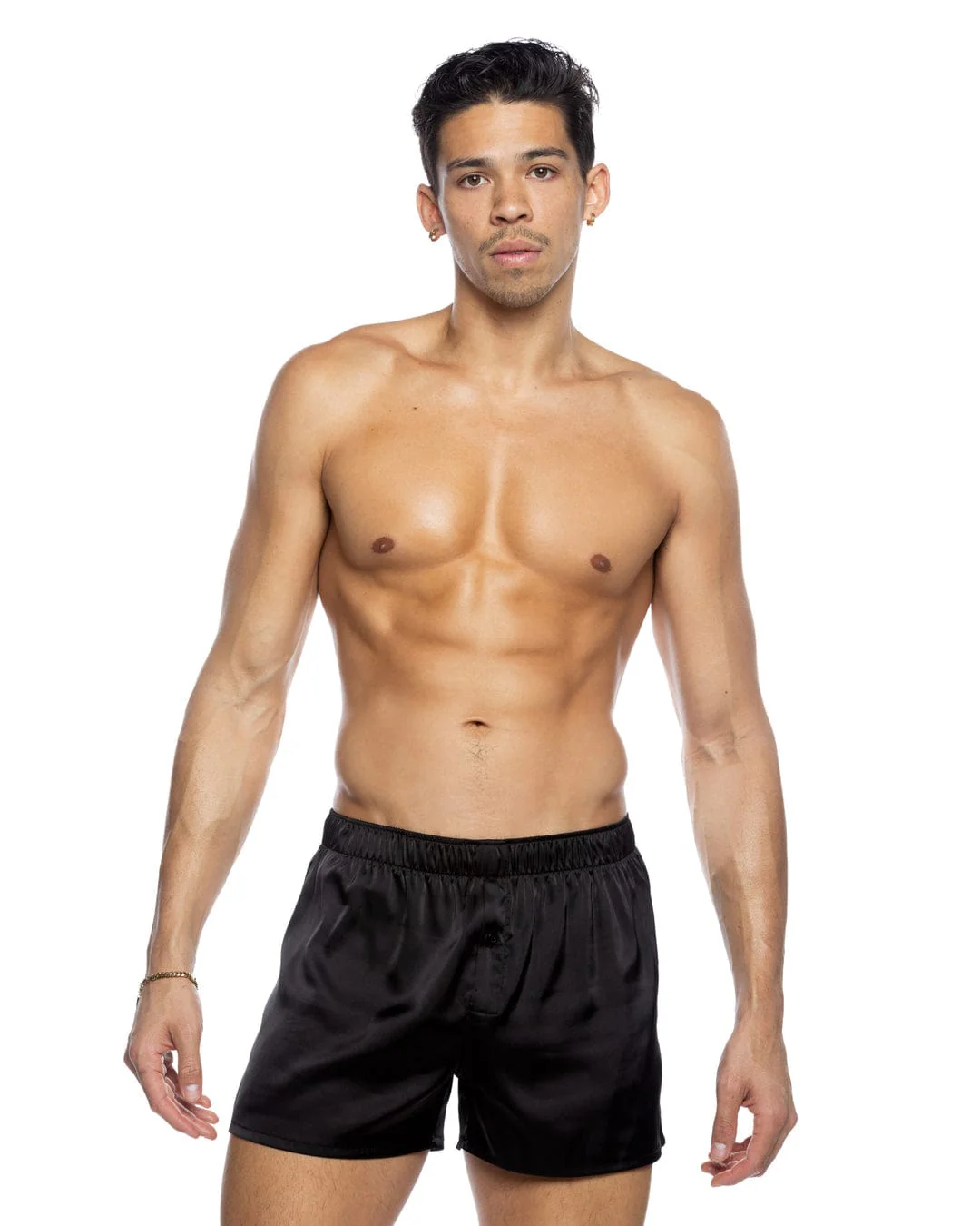 Men's Red Satin Button Fly Champion Boxer Shorts - Image 3