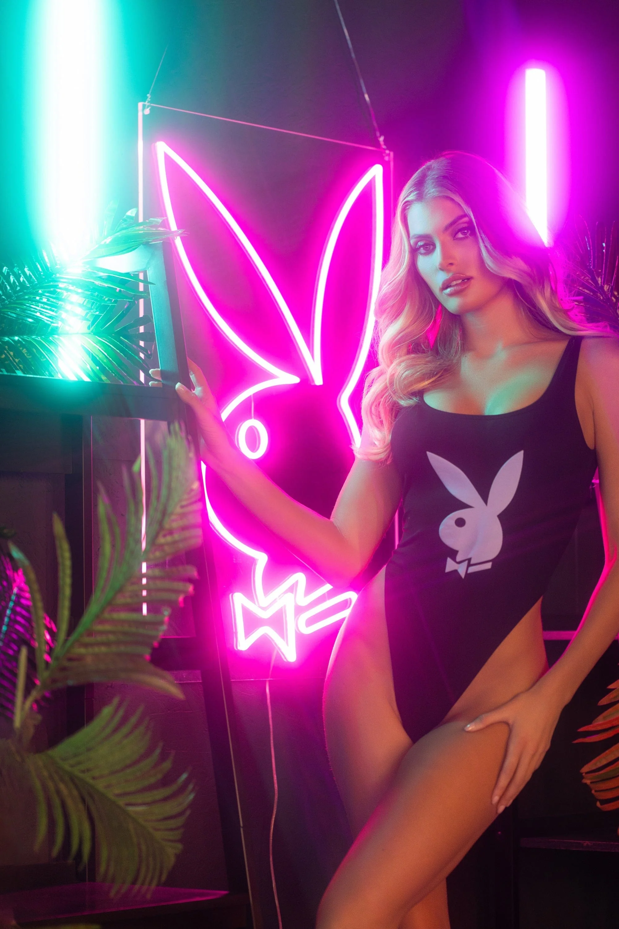 Playboy Icon Bunny Black Thong Bodysuit - Image 7