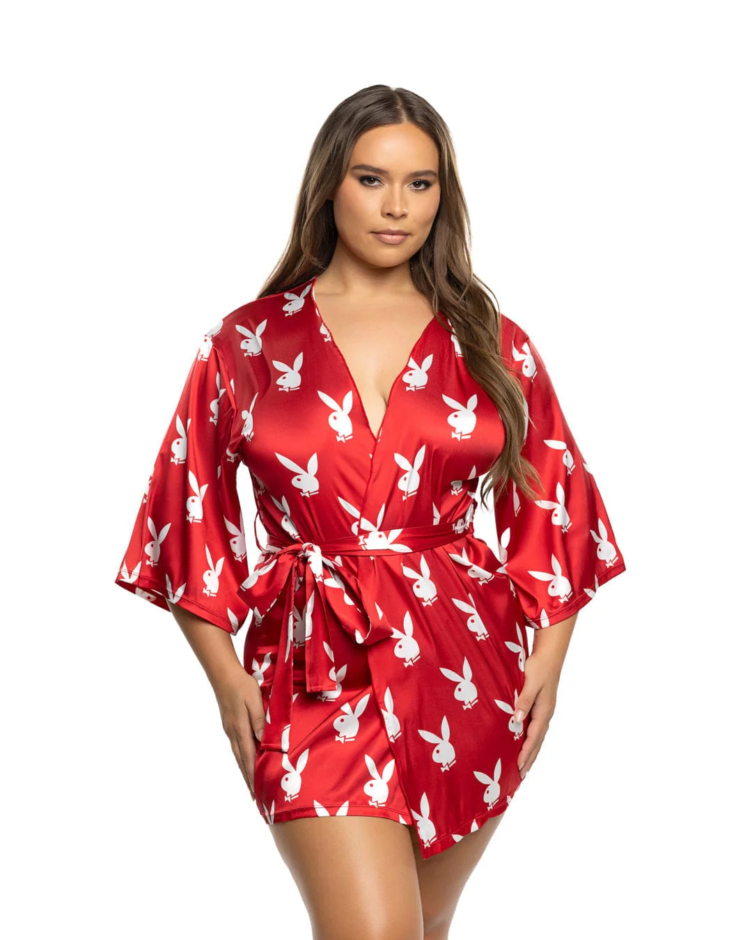 Black Playboy Bunny Chill Bell Sleeve Robe Lounge Lingerie (Plus Size Available) - Image 15