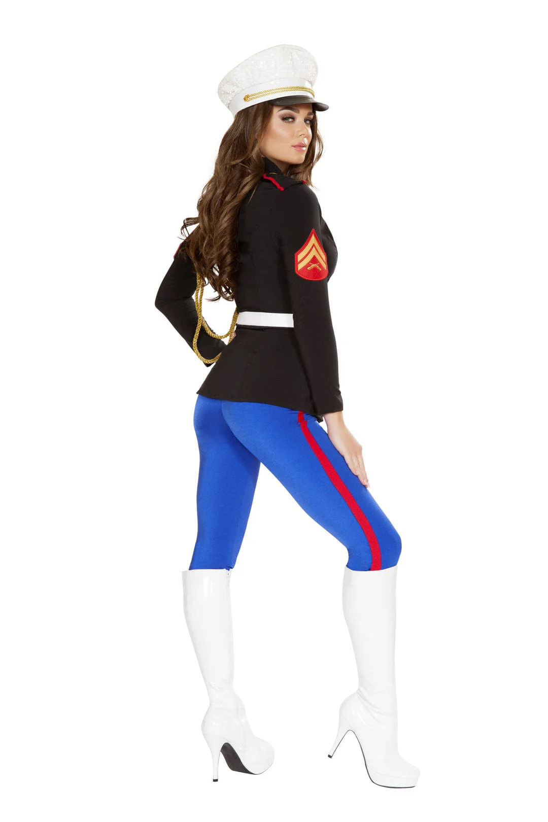 Marine Corporal Button up Jacket w/ Braded Aiguillette, Patch, Pants & Belt Cosplay Costume - Image 2