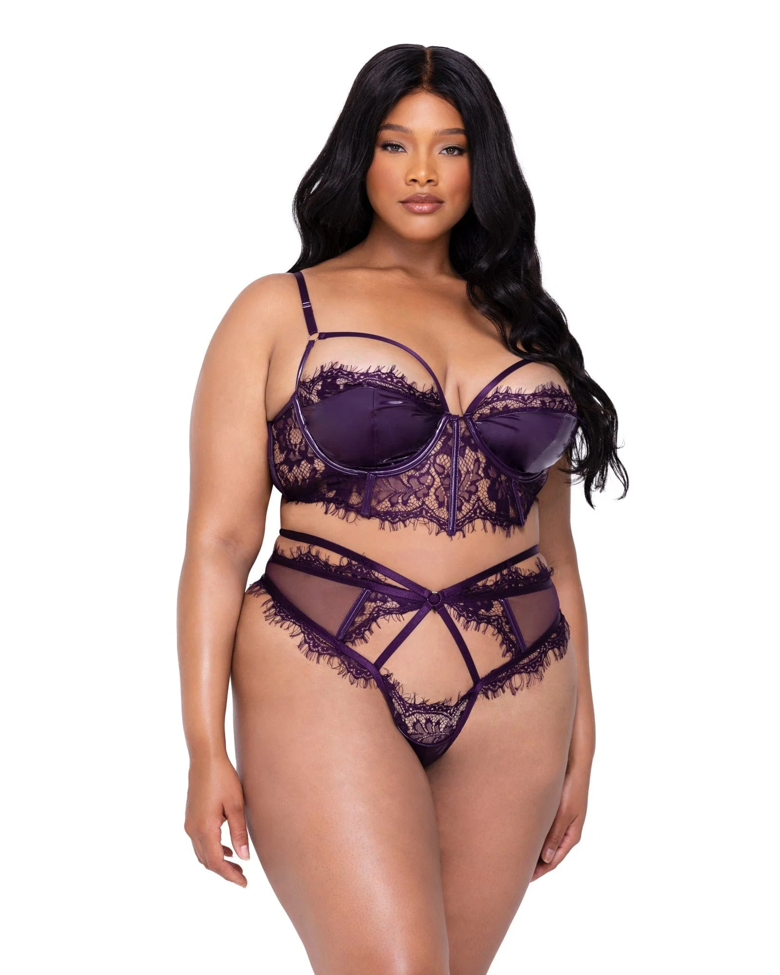 Purple Sugar Plum 2-Piece Short Set Lingerie - Image 4