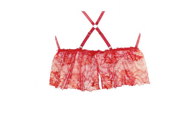 Red Edgy Strappy Madelyn Baby Doll Lingerie - Image 5