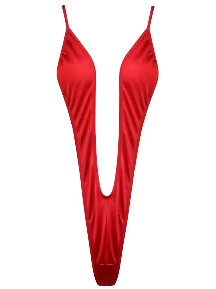 Black Extreme Micro Slingshot G-String Thong One Piece Swimsuit - Image 8