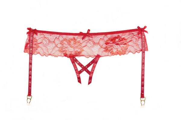 Red Mirah Lace Open Panty Lingerie - Image 4