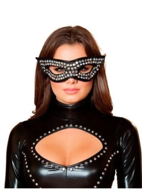 Rhinestone Cat Eye Mask