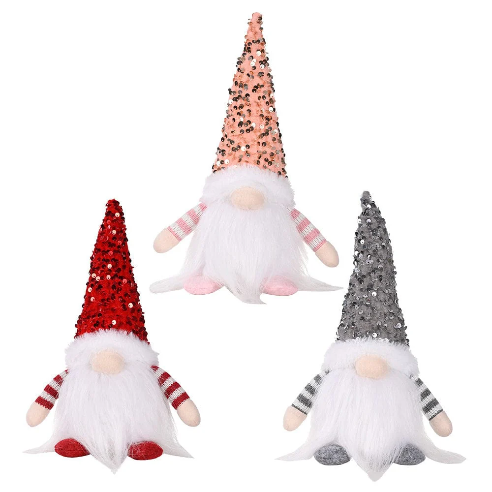Sequin Light-Up Faceless Gnome - Image 5