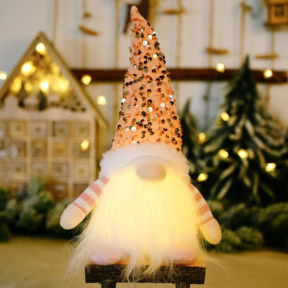 Sequin Light-Up Faceless Gnome - Image 7