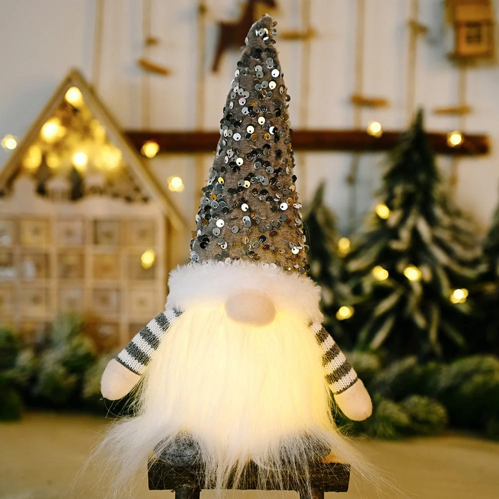 Sequin Light-Up Faceless Gnome - Image 8