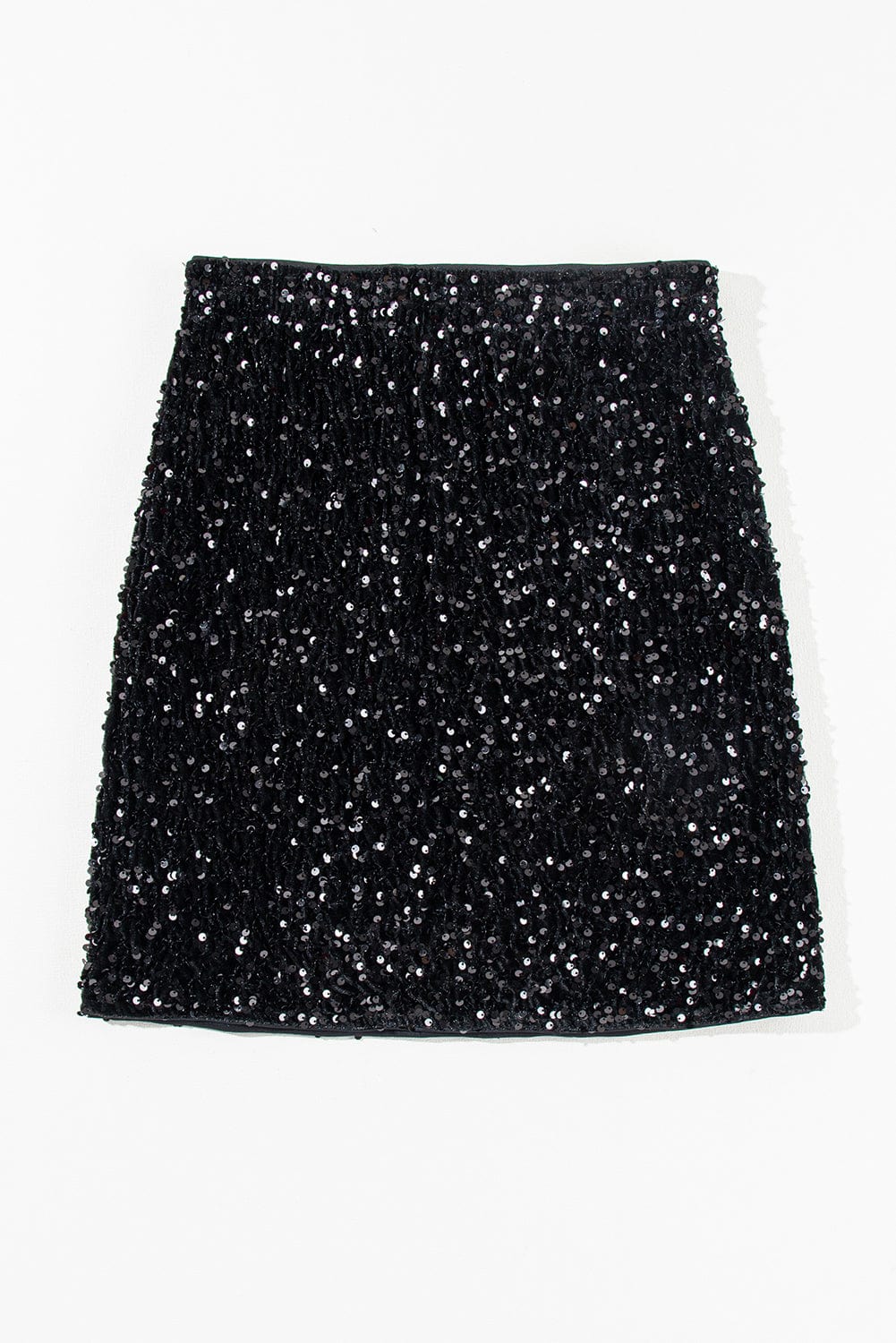 Black Sequin Opaque Mini Skirt - Image 6