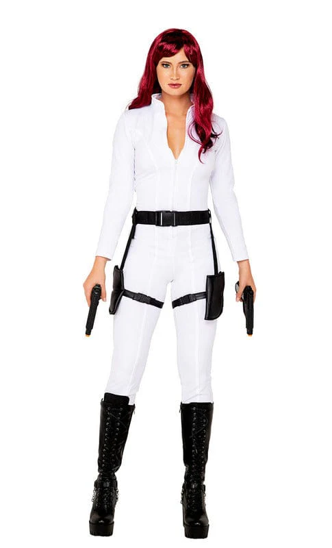 Sexy 2pc Black Ops Spy Halloween Cosplay Costume
