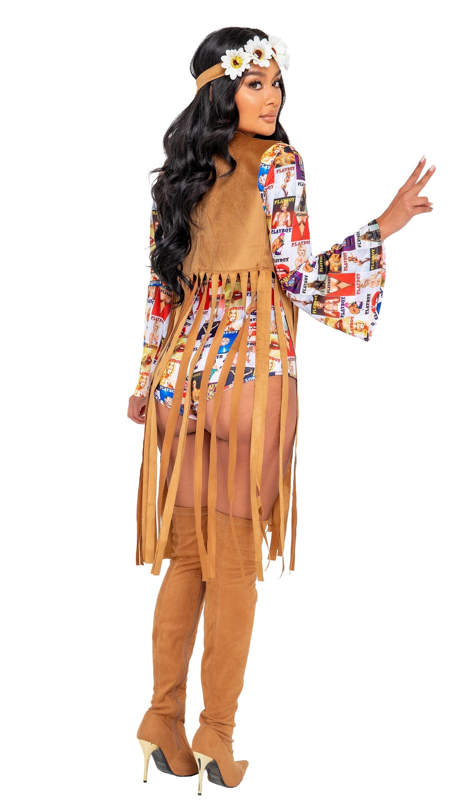 Sexy 3pc Playboy Groovy Babe Halloween Cosplay Costume - Image 2