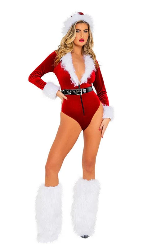 Sexy 2pc Joyful Santa Romper & Belt Christmas Fantasy