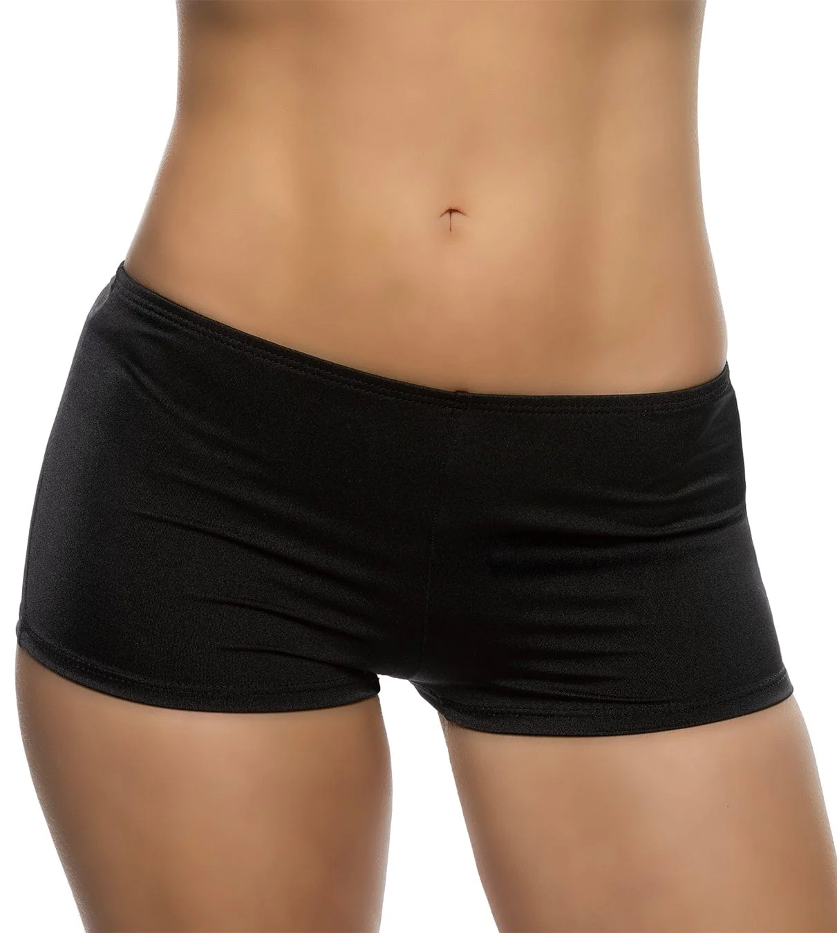 Sexy White Women's Lycra Low Rise Cheeky Shorts - Image 3