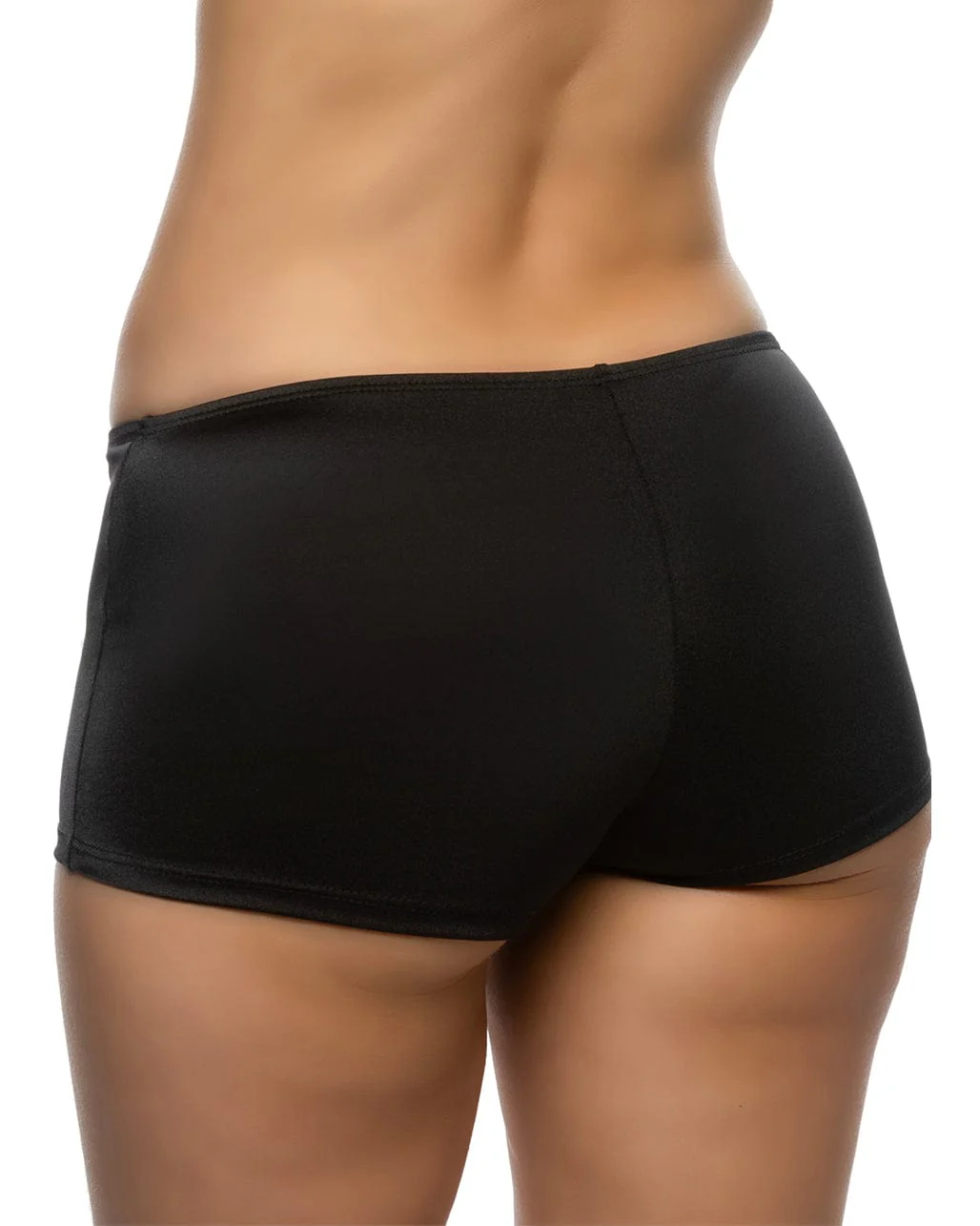 Sexy White Women's Lycra Low Rise Cheeky Shorts - Image 4