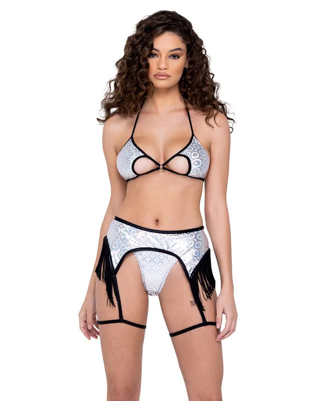 Silver Belt Garter Leg Straps Festival Ravewear