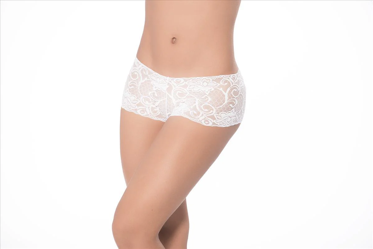 Black Ultra Soft Stretch Lace Boy Short (Many Colors Available) - Image 3